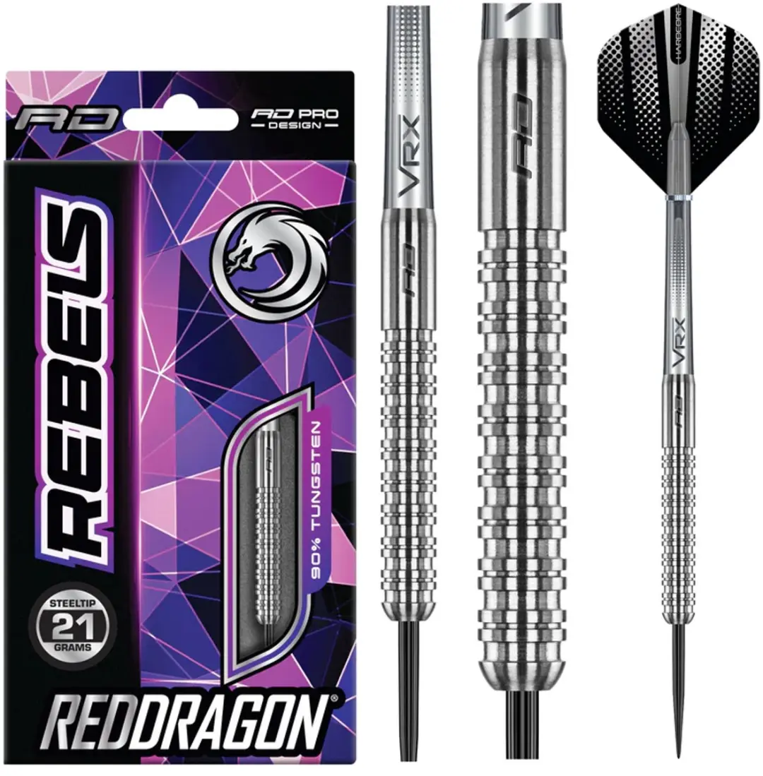 Red Dragon Rebel V1 Dartpijlen 3 Stuks - Zilver - afbeelding 6 van 6