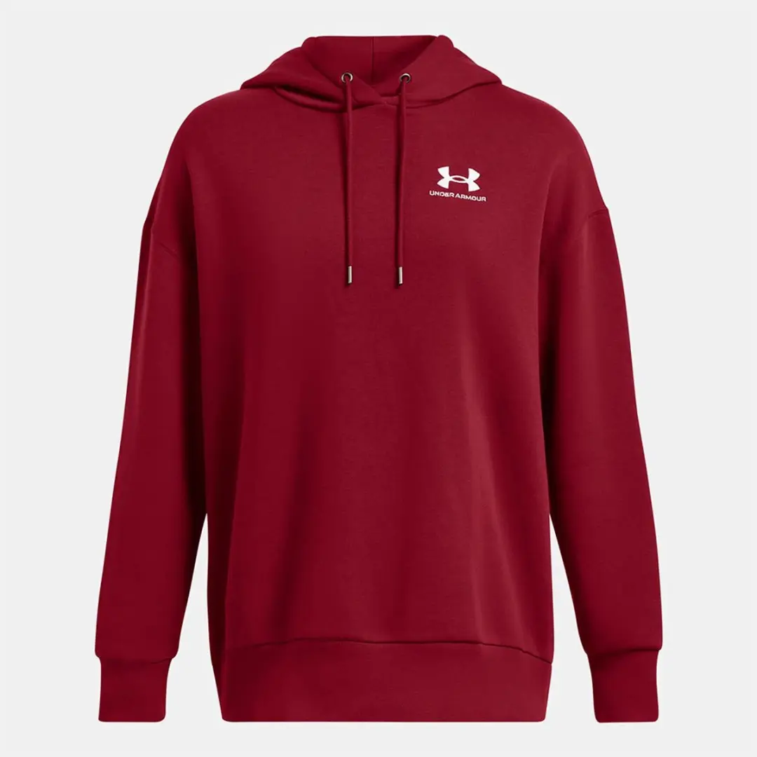 Under Armour Essential Fleece Oversized Hoodie - Rood XL