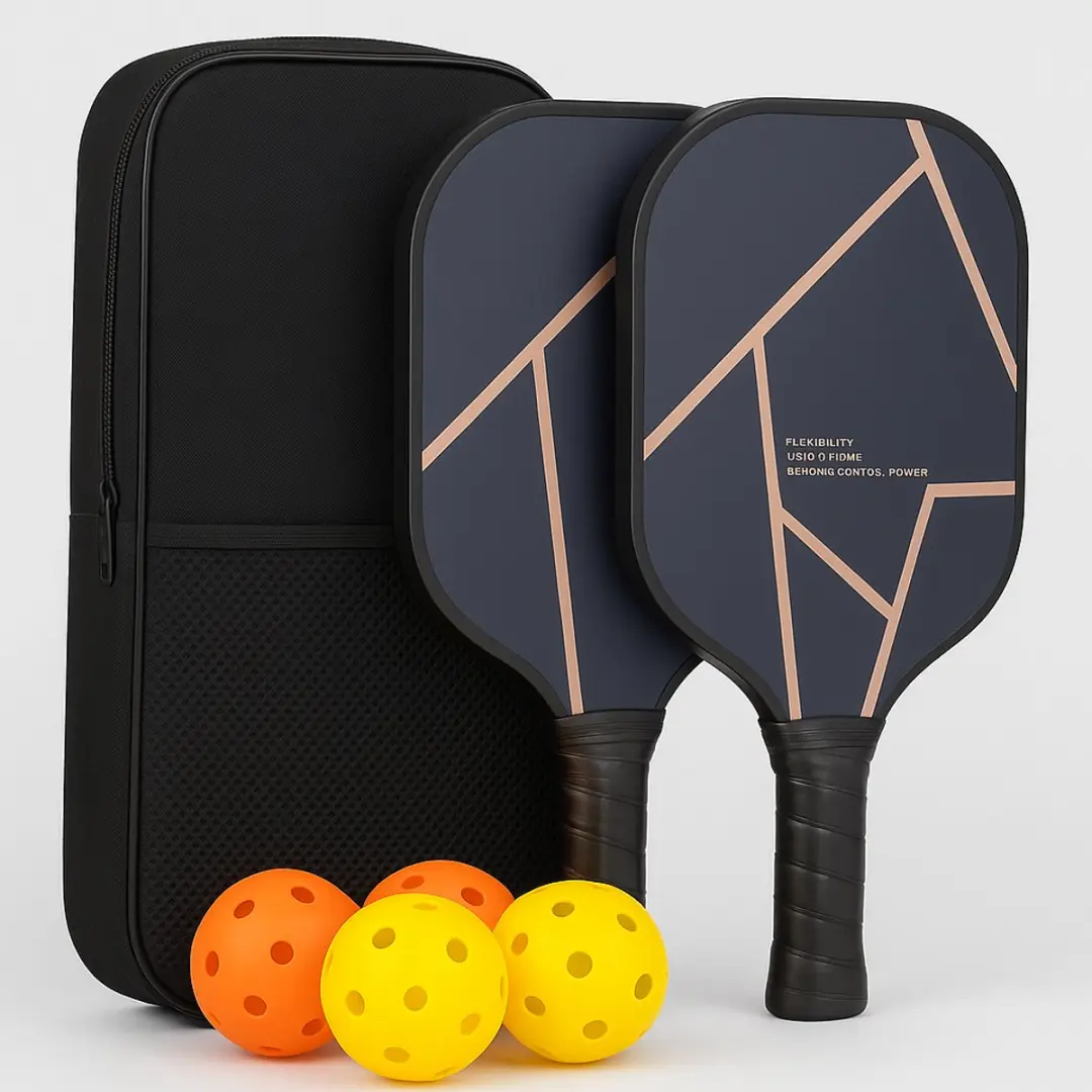 Maja Pickleball Set - 2 Rackets 4 Ballen 1 Draagtas - Donkerblauw/Zwart