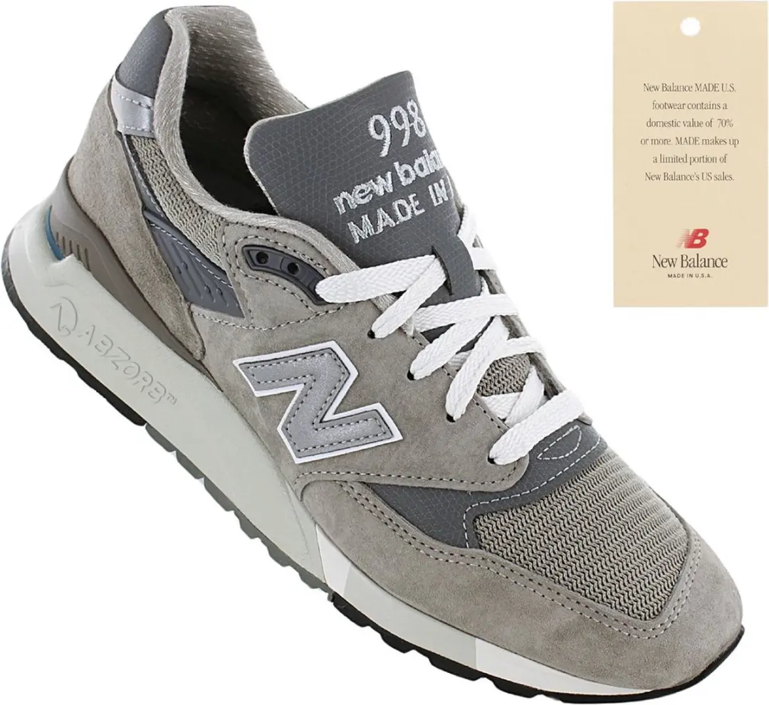 New Balance 998 U998GR Trainers - Grijs - Maat 37.5