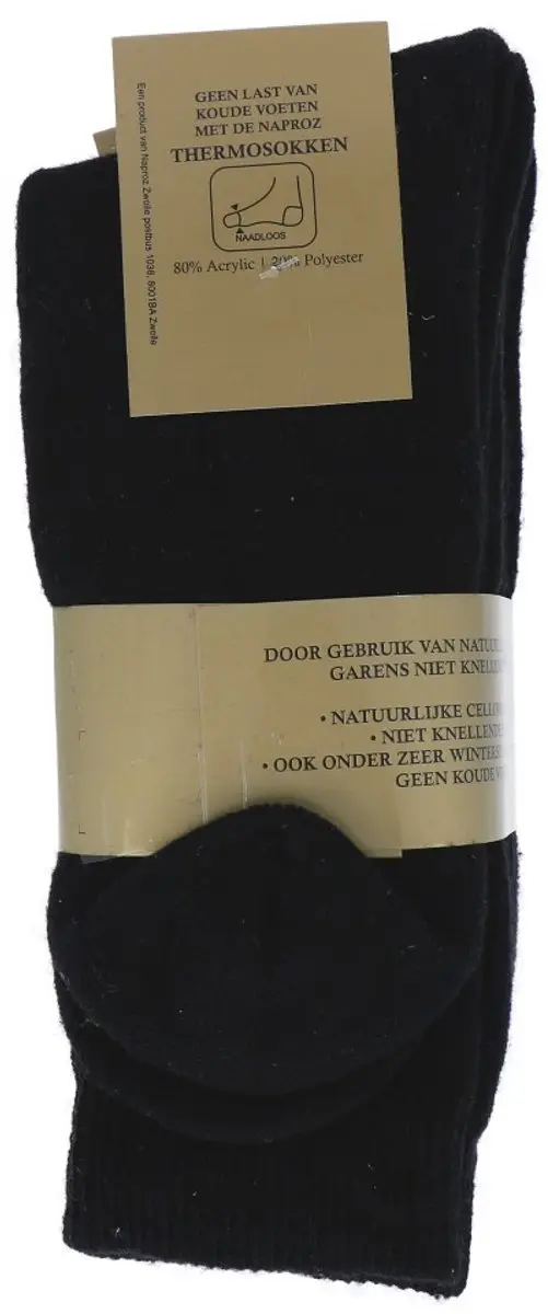 Naproz Thermo Sok - Zwart 47-49