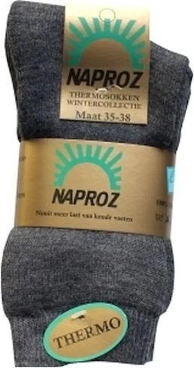 Naproz Thermosokken Grijs 35-38