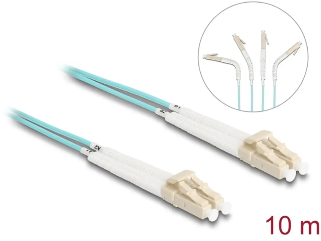 Delock LC Duplex OM3 Aqua Glasvezelkabel 10m