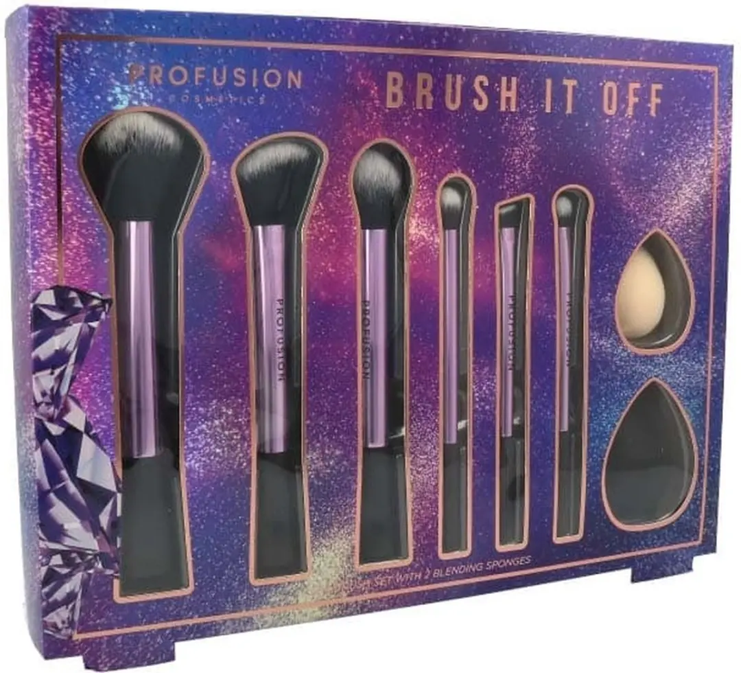 Profusion Makeup Kwasten Euphoric Glam - Brush It Off Set - 8 Stuks