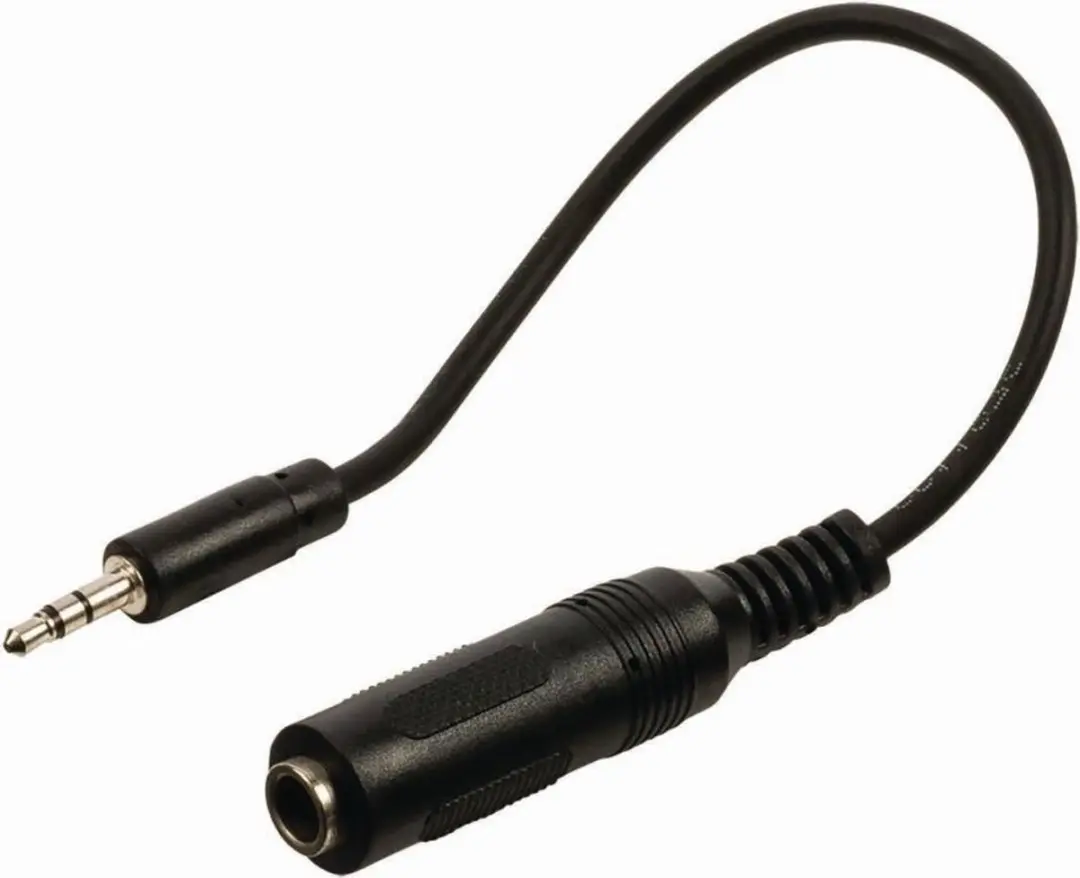Nedis Stereo-Audiokabel 3,5mm Male - 6,35mm Female 0,20m - Zwart