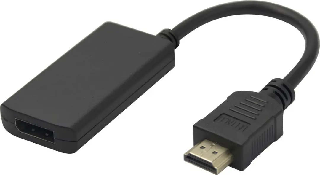 Deltaco HDMI naar DisplayPort Adapter 4K 60Hz - 20cm - USB - Zwart
