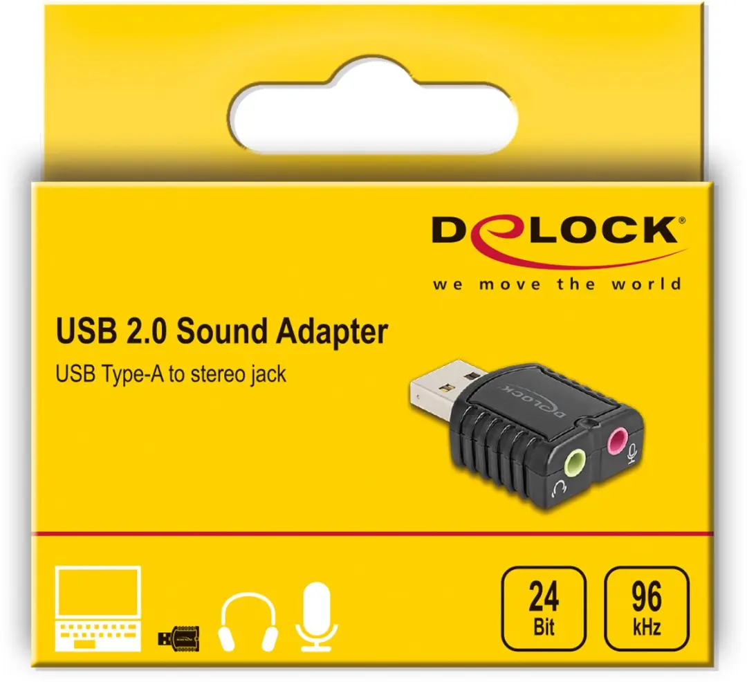 Delock 65964 Externe USB Geluidskaart - 24bit/96kHz - Zwart