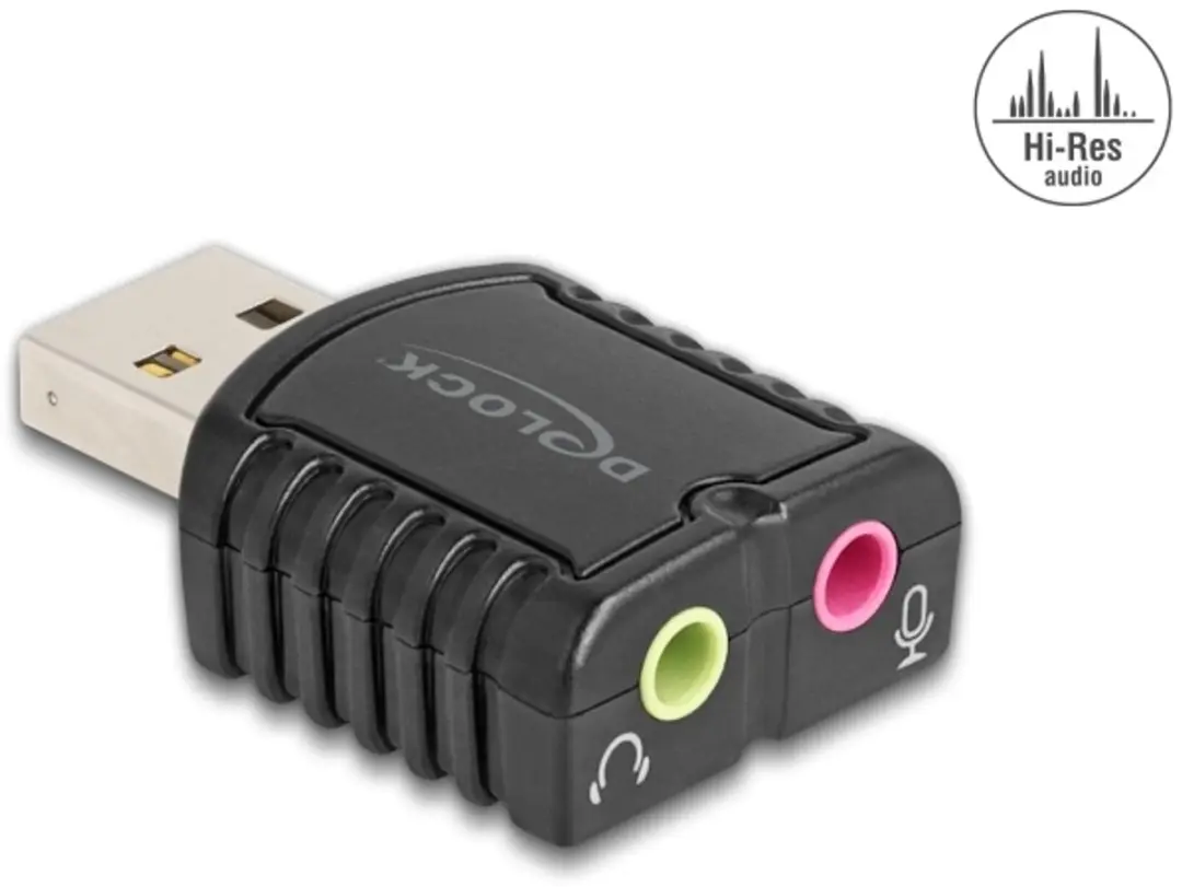 Delock 65964 Externe USB Geluidskaart - 24bit/96kHz - Zwart
