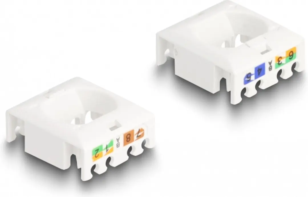 Delock Keystone Module RJ45 LSA Cat.6A STP - Zilver/Wit