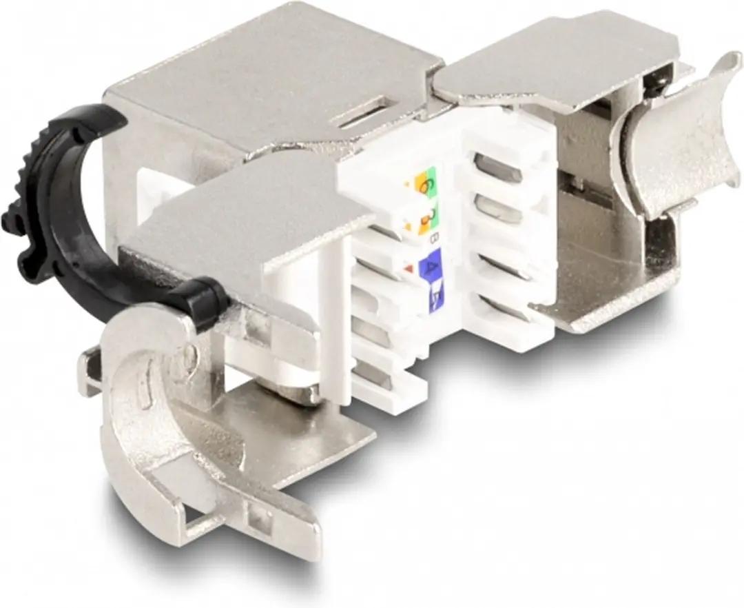 Delock Keystone Module RJ45 LSA Cat.6A STP - Zilver/Wit