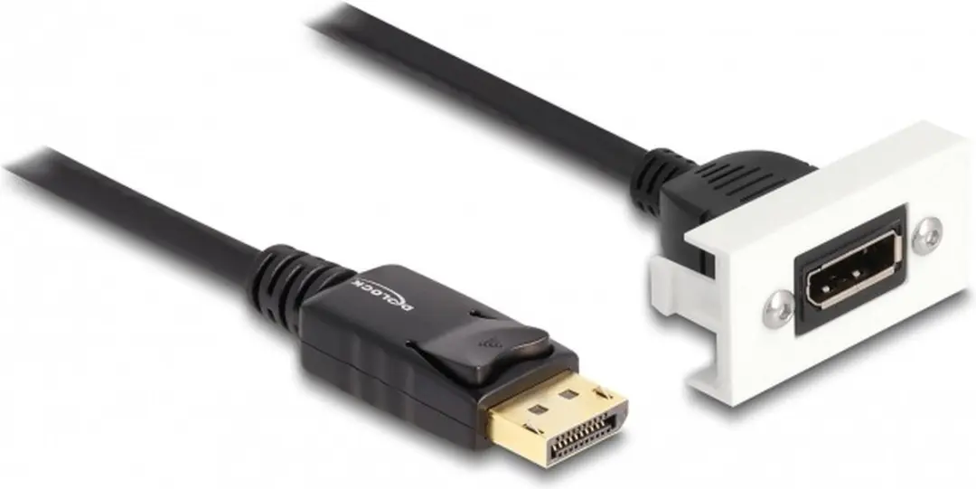Delock Easy 45 DisplayPort 8K Module 22.5x45mm - Zwart/Wit