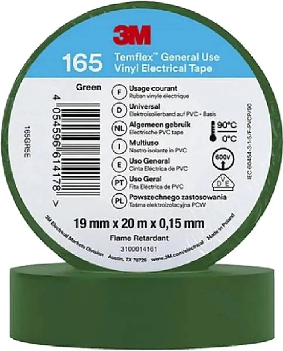 3M Isolatie Tape 19mm Groen