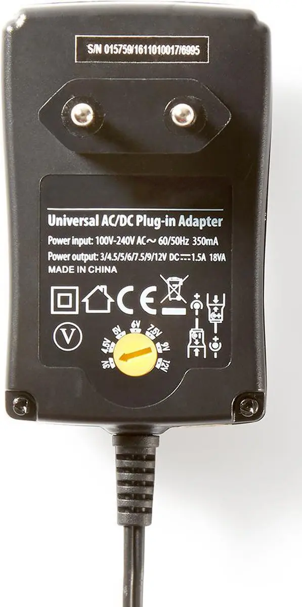 Nedis ACPA002 Universele AC-Stroomadapter 18W - Zwart