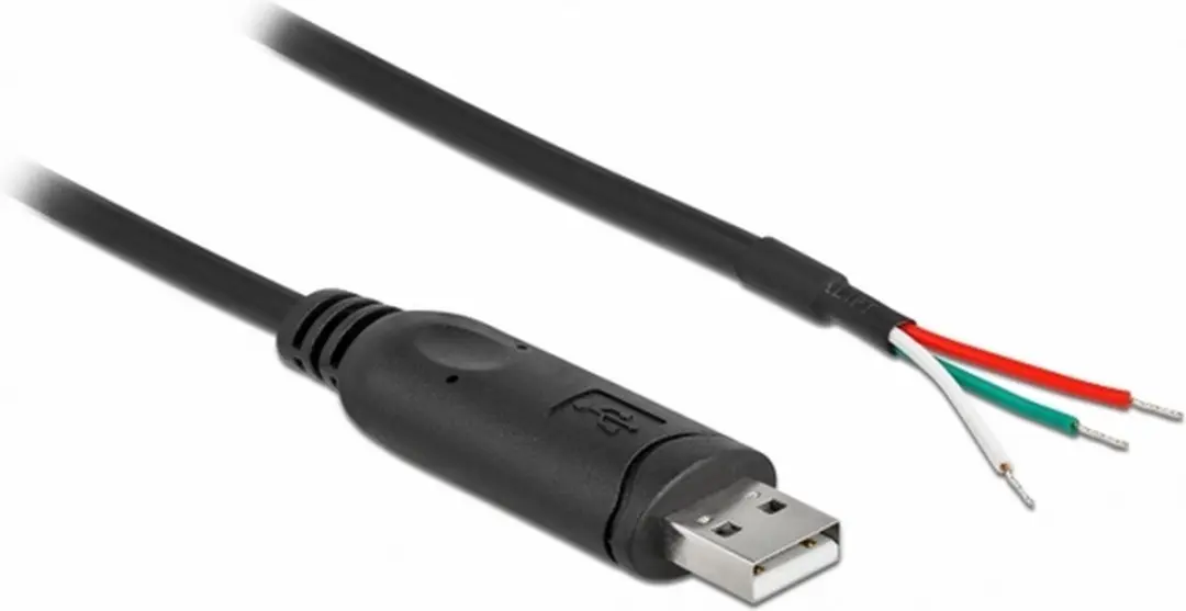 Delock USB 2.0 naar RS-232 Adapterkabel 1m - Zwart