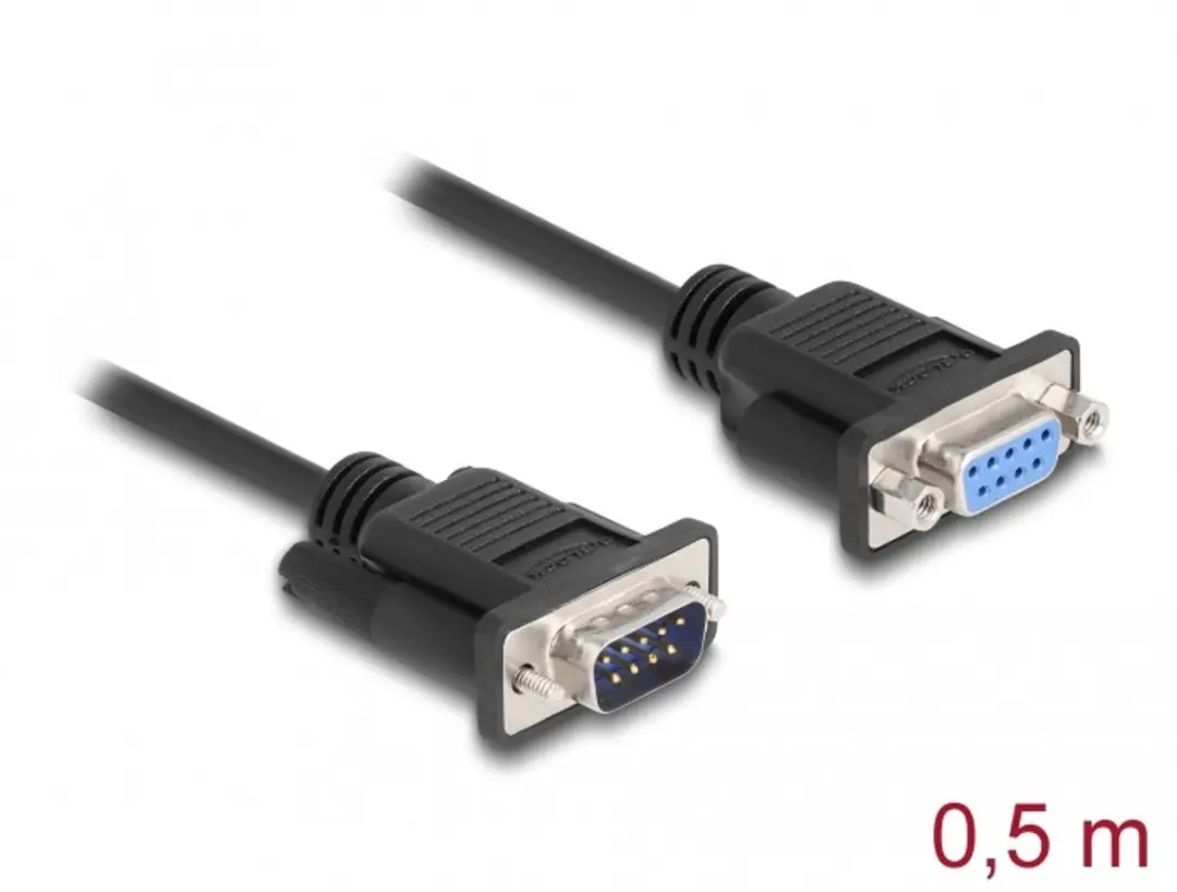 Delock RS-232 Null Modem Kabel D-Sub 9 M/F