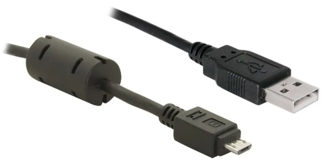Delock USB 2.0 A Male naar Micro Male Kabel 1m - Zwart