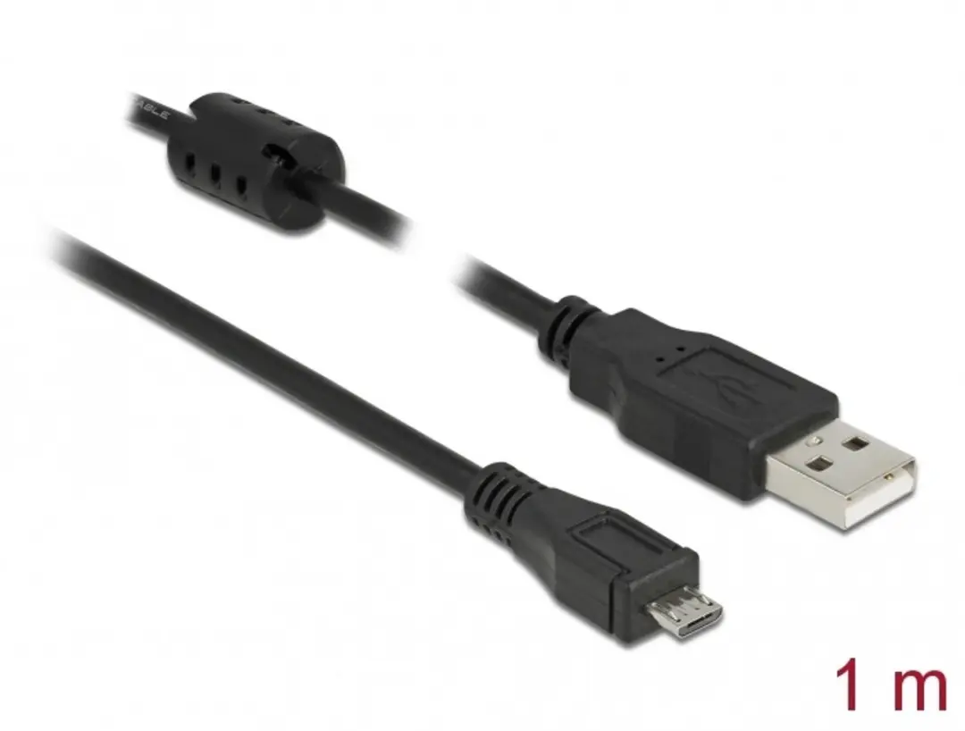 Delock USB 2.0 A Male naar Micro Male Kabel 1m