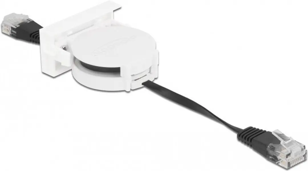 Delock Easy 45 Module Network Retractable RJ45 Kabel Cat.5e - Zwart