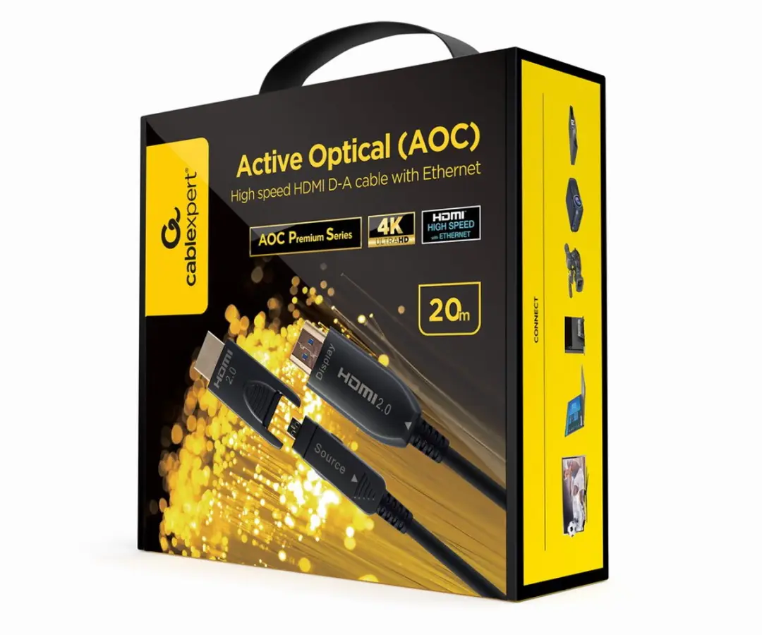 Gembird HDMI Kabel CCBP-HDMID-AOC-20M - 20m - Zwart