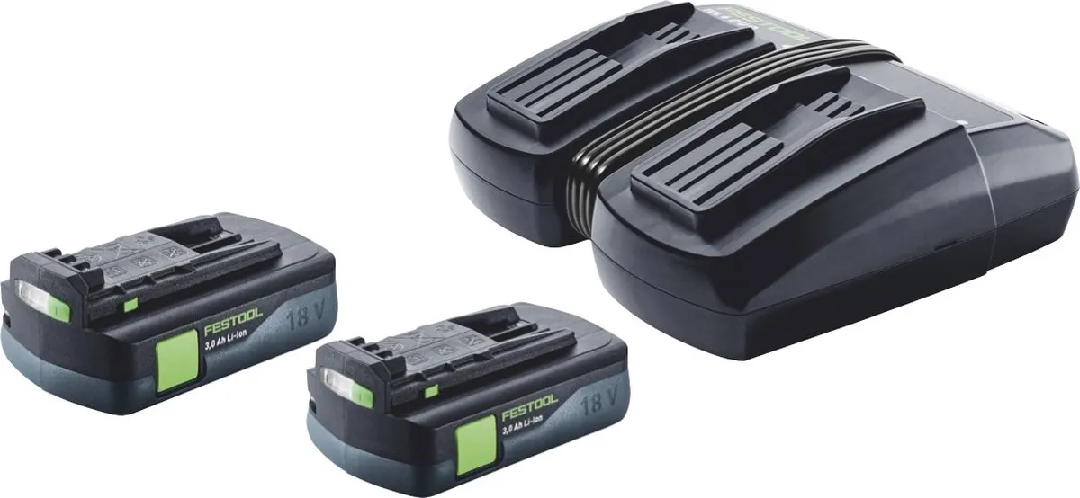Festool BP 18 Li 3.0 C Energieset - 2x Accu 3000mAh + TCL 6 DUO Oplader - afbeelding 5 van 5