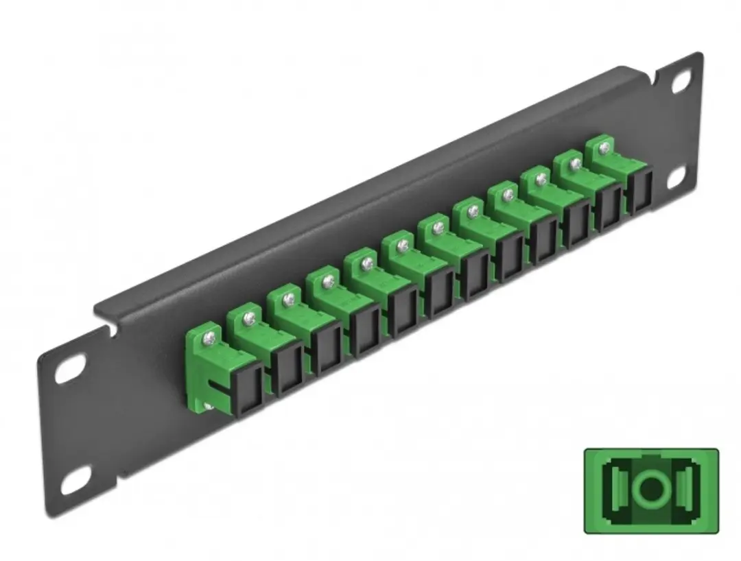 Delock 10" Fiber Optic Patch Panel 12 Port SC Simplex
