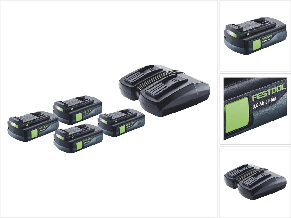 Festool BP 18 Li 3,0C Energieset 4x