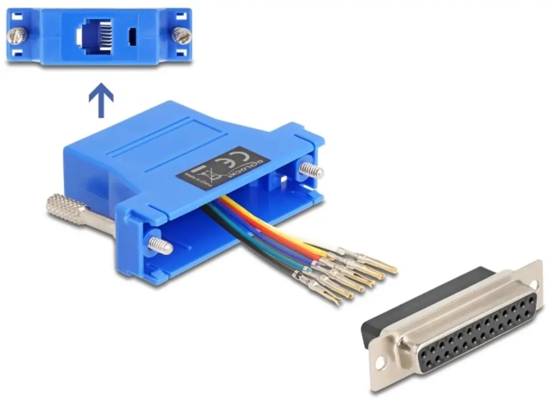 Delock D-Sub 25 naar RJ12 Blauw