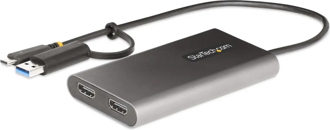 Startech 109B-USBC-HDMI USB-C naar Dual-HDMI Adapter 4K 60Hz