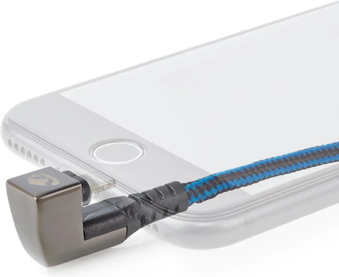 Nedis USB-C naar Apple Lightning Kabel 60W 1m - Blauw/Zwart
