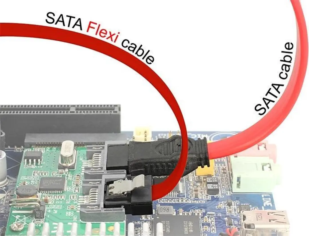 Delock SATA FLEXI Datakabel 6Gbit/s - 0,5m - Rood