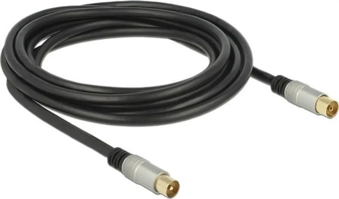Delock Coax IEC Kabel - 3m - Zwart