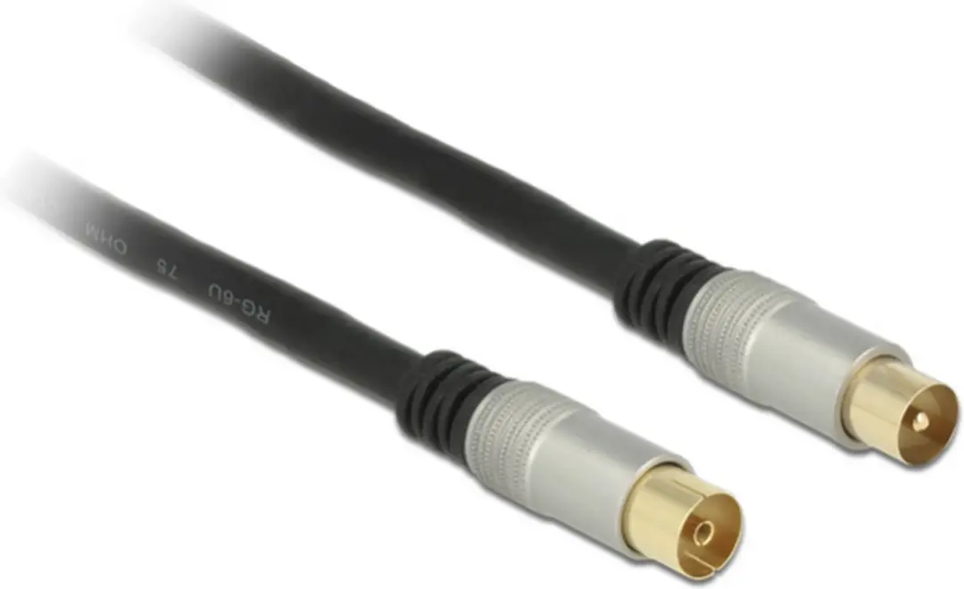 Delock Coax IEC Kabel - 3m - Zwart