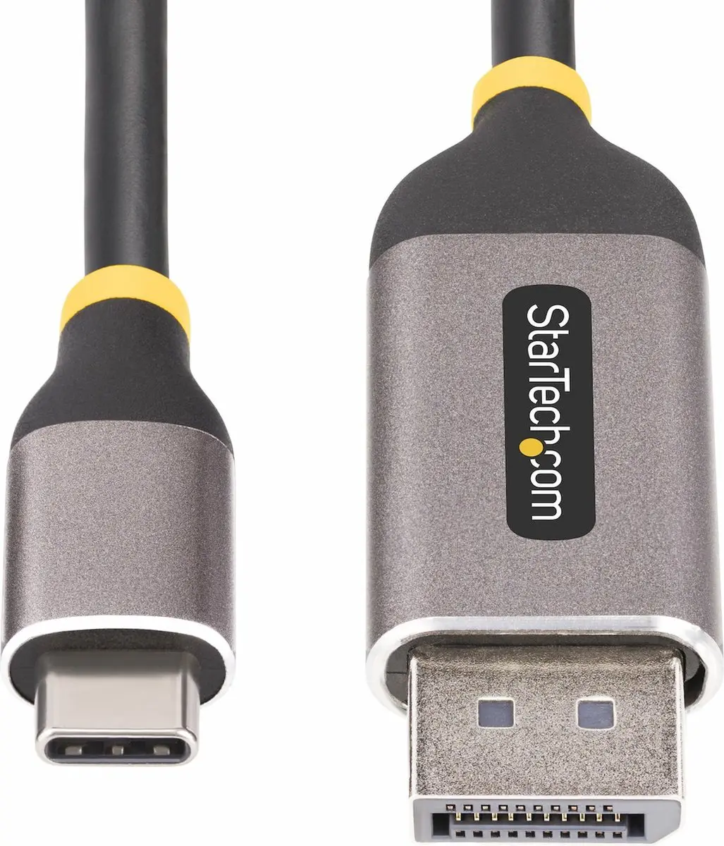 Startech 142-USBC-DP-8K-10F USB-C naar DisplayPort Kabel - 8K 60Hz - Zwart/Grijs