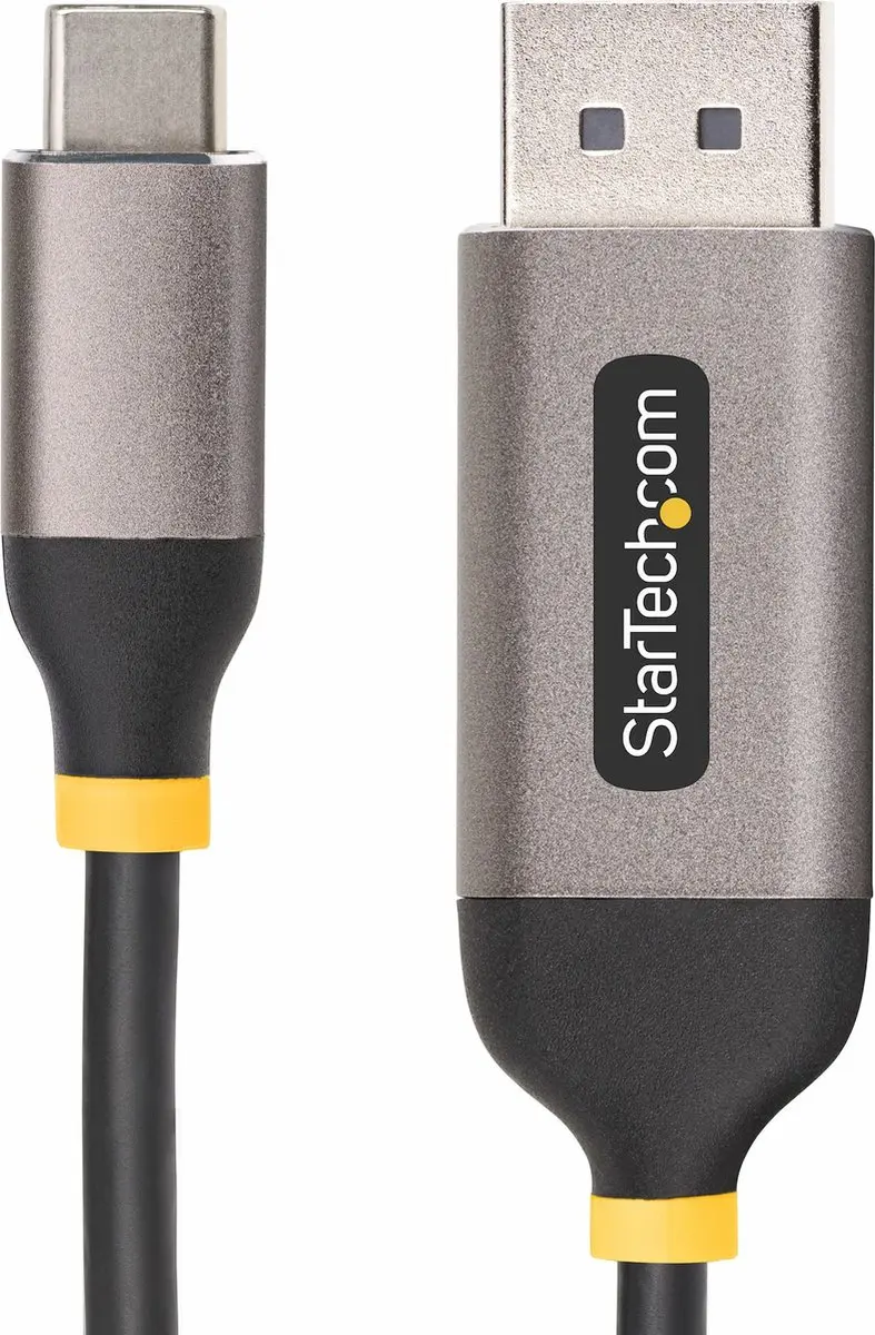 Startech 142-USBC-DP-8K-10F USB-C naar DisplayPort Kabel - 8K 60Hz - Zwart/Grijs