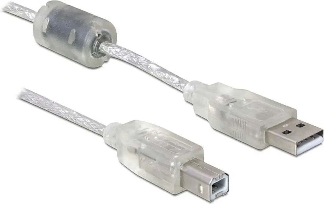 Delock USB 2.0 A-B Kabel 0,5m - Grijs