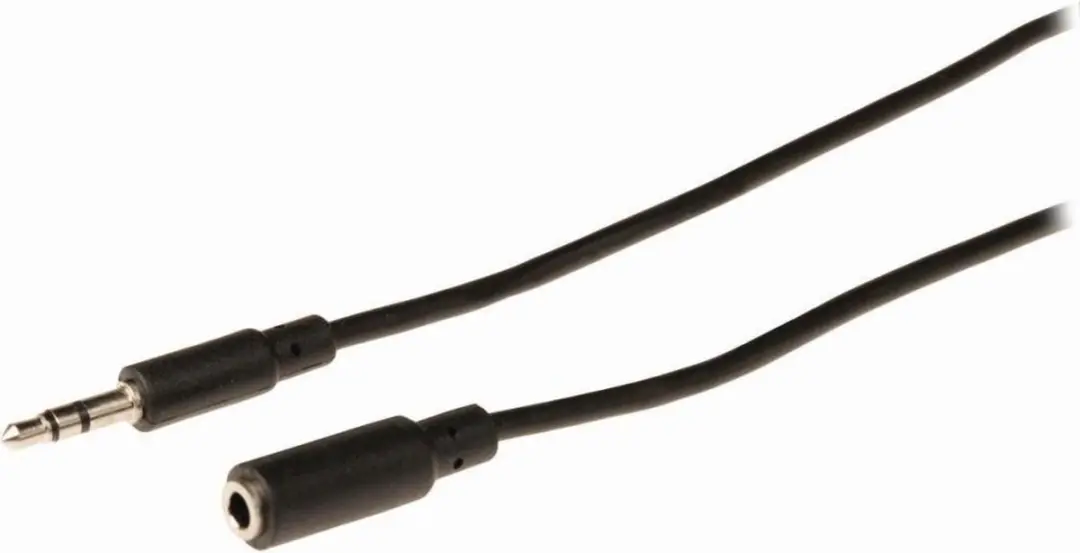 Nedis Stereo-Audiokabel 3,5mm M/F - 2m - Zwart