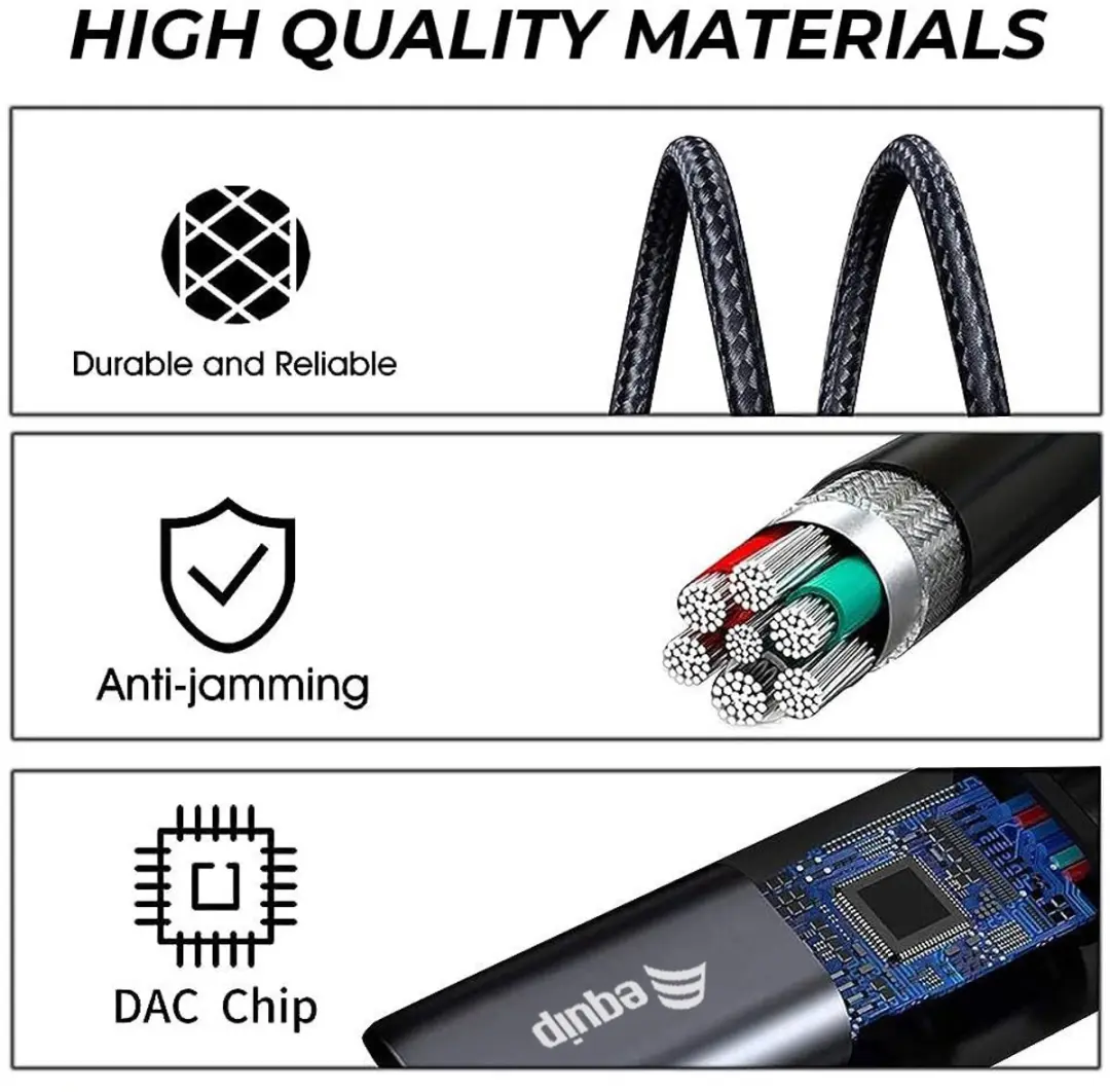Equip 147945 Audiokabel 3,5mm USB-A - 0,15m - Zwart