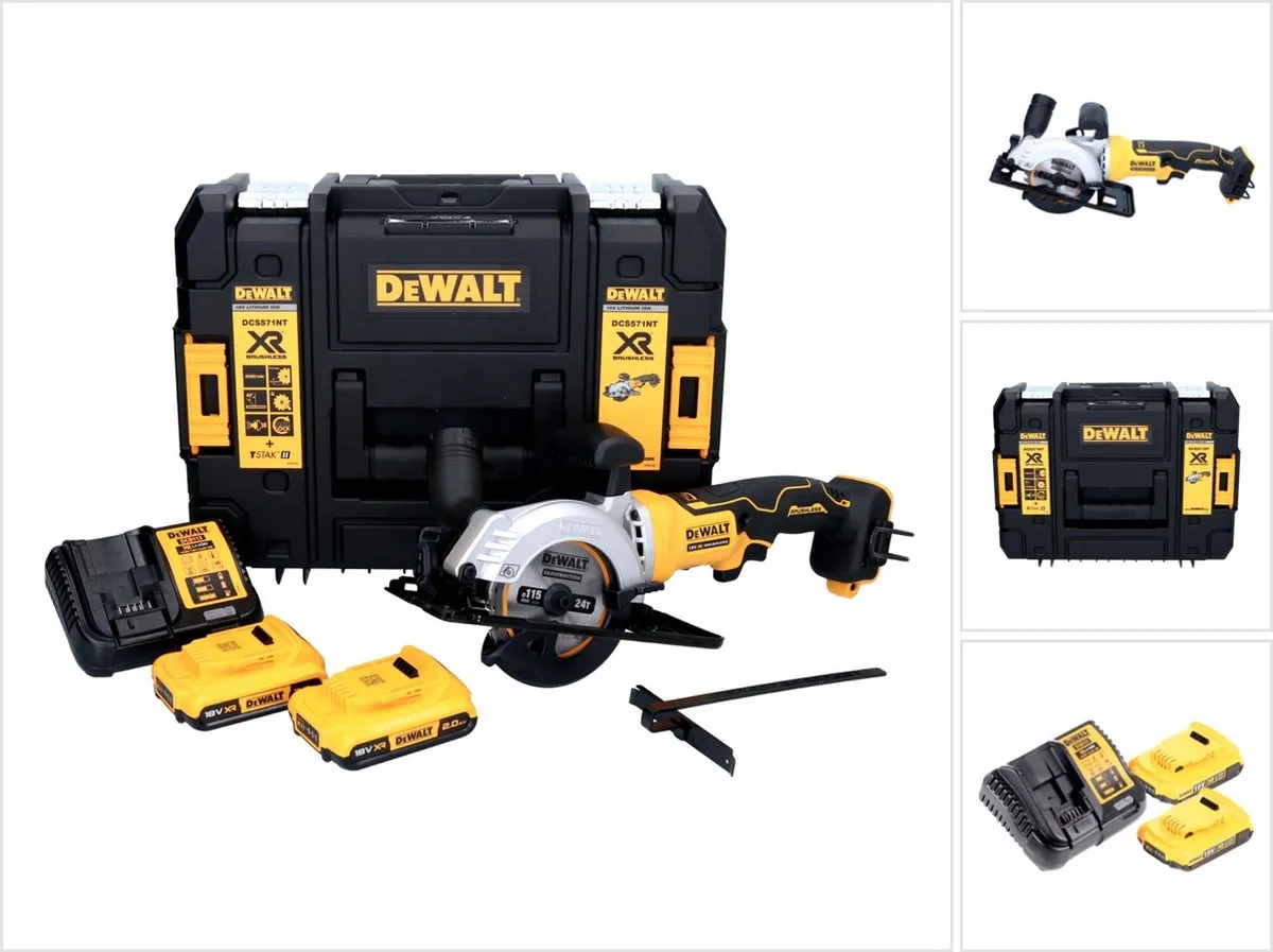 DeWalt DCS 571 D2 Accucirkelzaag 115mm