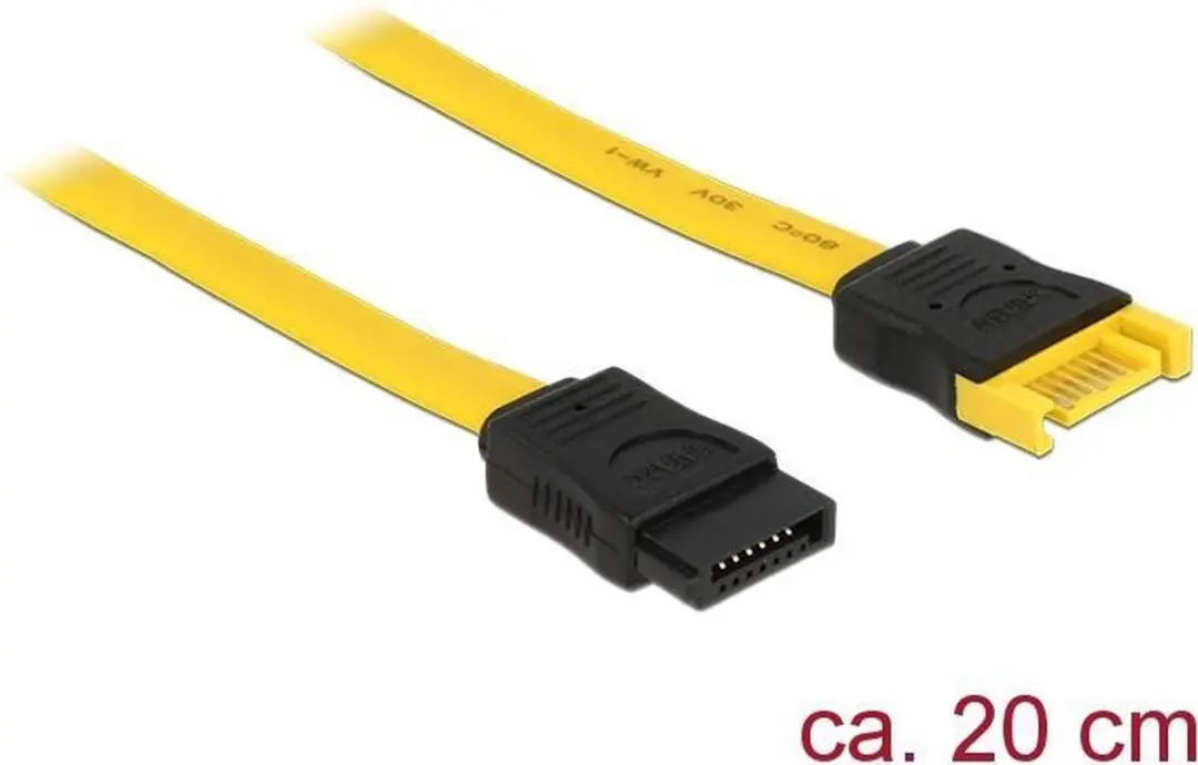 Delock 83949 SATA-kabel 0,2m - Geel