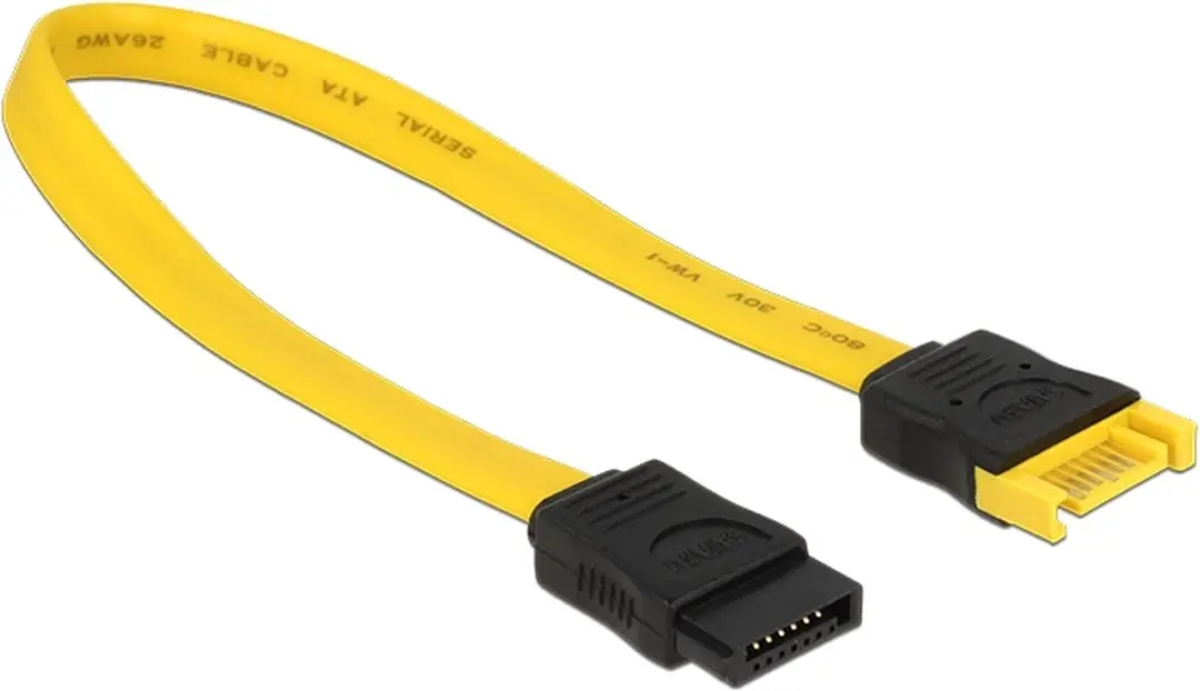 Delock 83949 SATA-kabel 0,2m - Geel