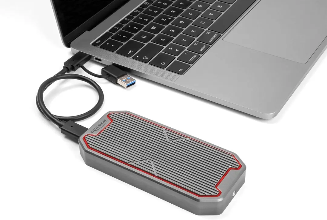 Delock M.2 NVMe PCIe SSD Gaming Behuizing - USB 3.2 Gen 2x2 20Gbps - Grijs