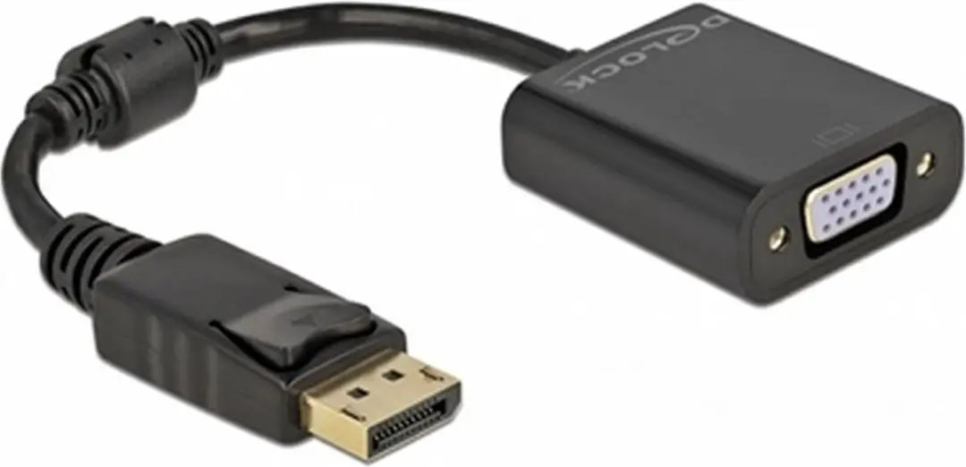 Delock DisplayPort 1.2 naar VGA Adapter - Zwart