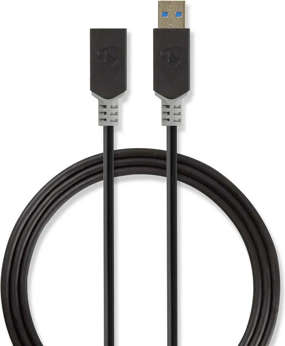 Nedis USB 3.2 Gen 1 A-A Kabel 5Gbps 2m - Verguld - Antraciet