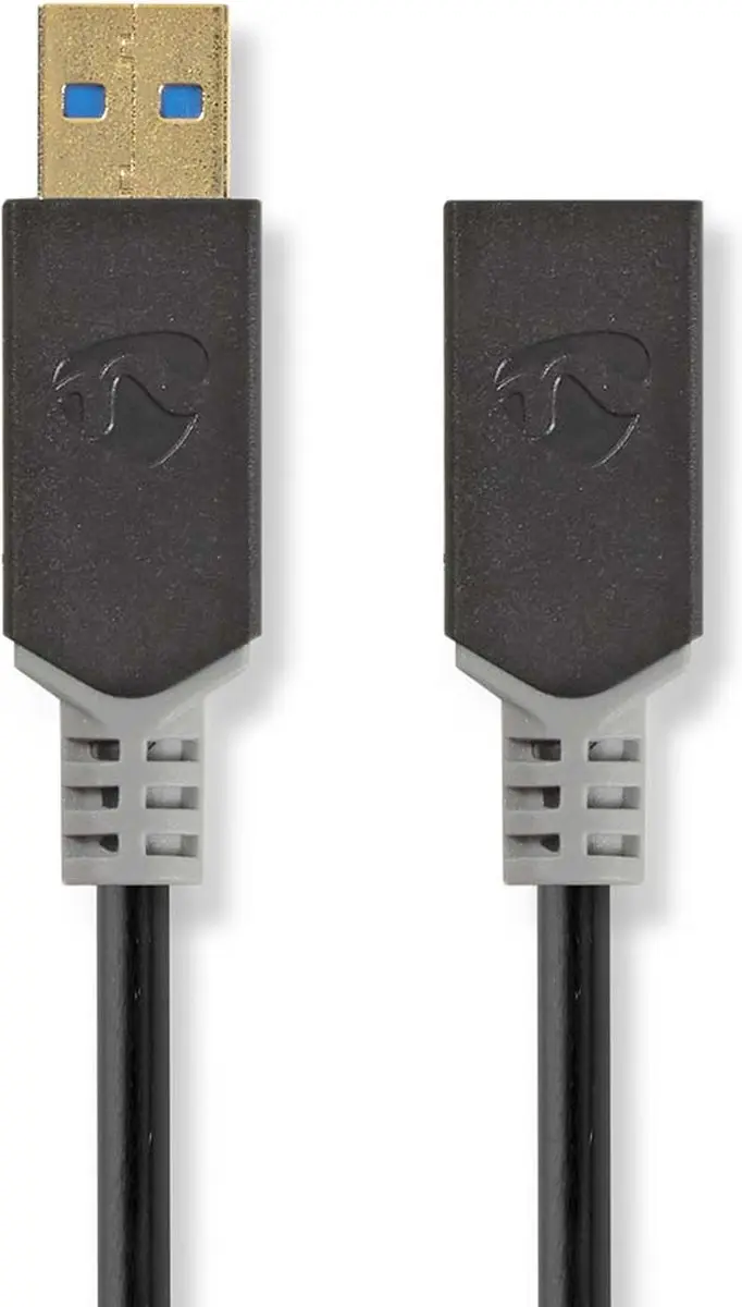 Nedis USB 3.2 Gen 1 A-A Kabel 5Gbps 2m - Verguld - Antraciet - afbeelding 6 van 6