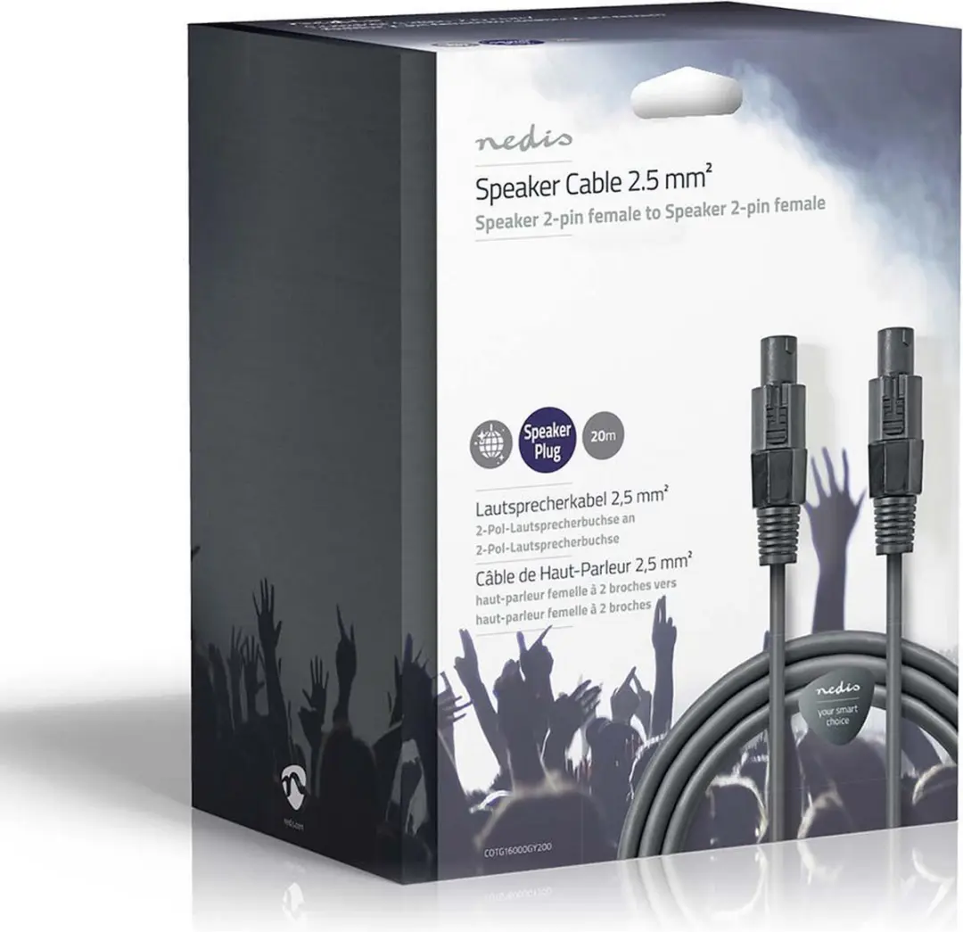 Nedis Speaker-Kabel COTG16000GY200 - 20m - Donkergrijs