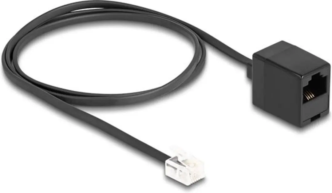 Delock RJ11-RJ45 DSL Modem/Routerkabel 1m - Zwart