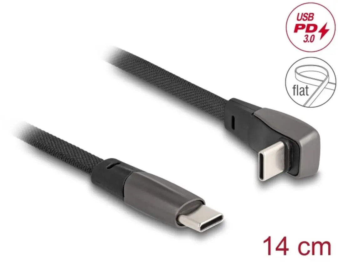 Delock USB Type-C naar USB Type-C Kabel 60W 14cm