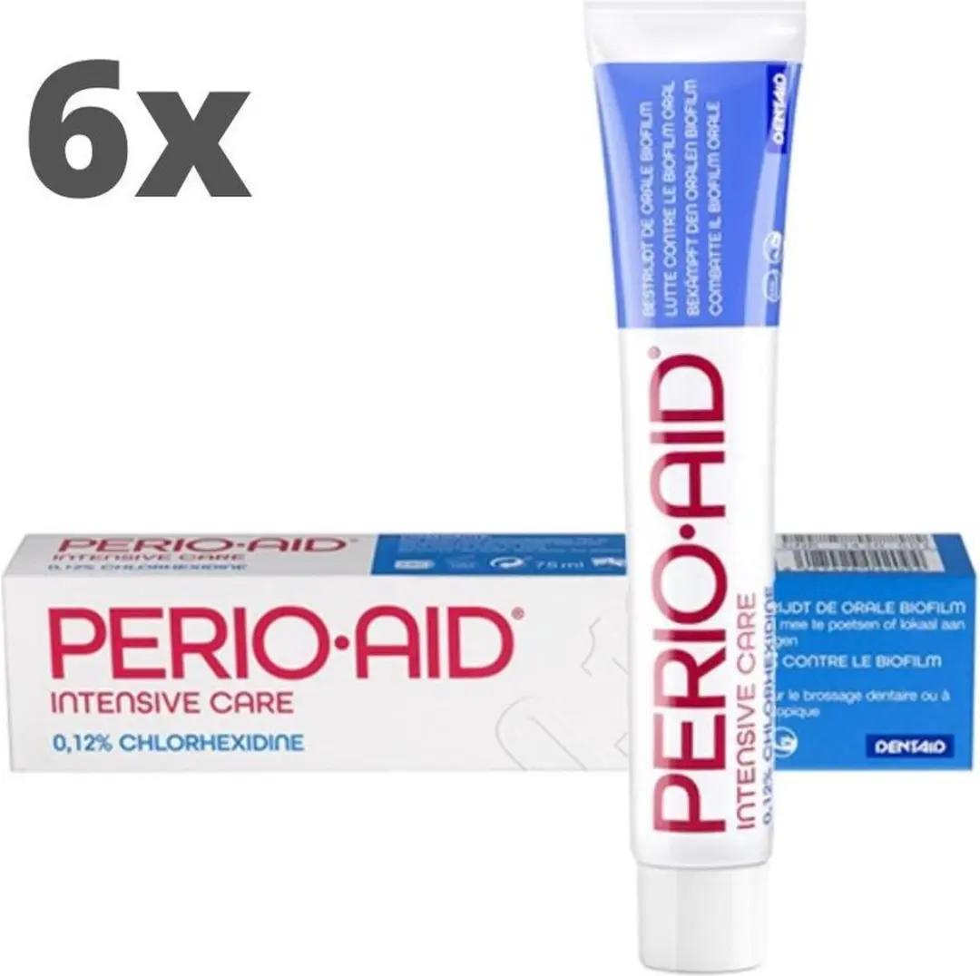 Perio Aid Intensive Care Tandpasta Gel 6x75ml
