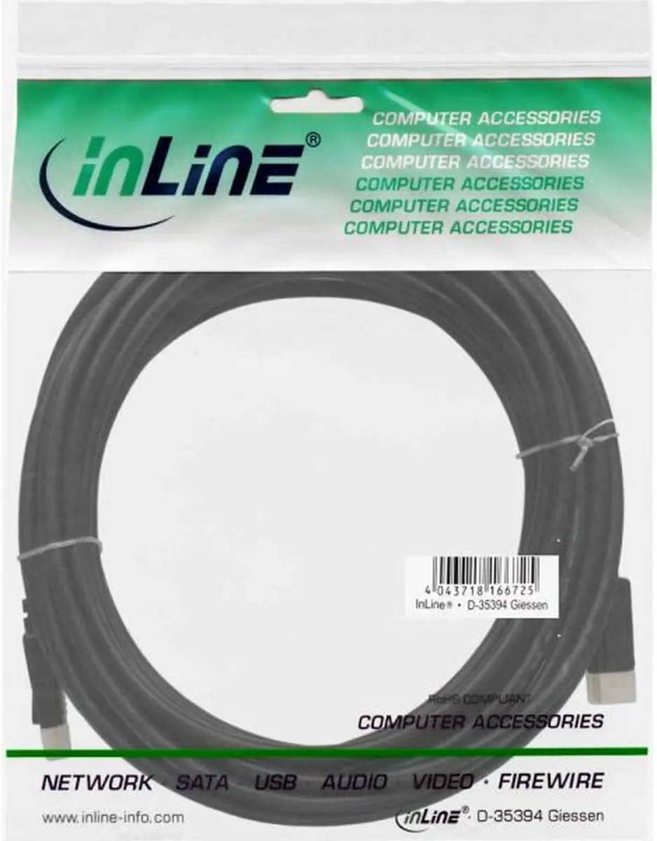 InLine DisplayPort Kabel 1.1 - 10m - Zwart