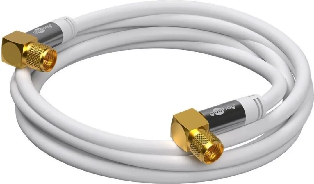 Goobay F(m) Coaxkabel 1m - 10 Stuks - Wit